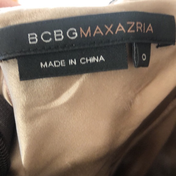 BCBGMAXAZRIA Dress Silk, Dark Brown with Sash - Picture 10 of 11